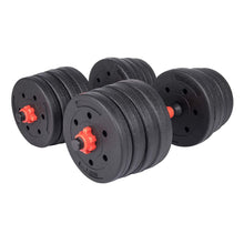 Load image into Gallery viewer, 40KG VINYL BARBELL & DUMBBELL SET
