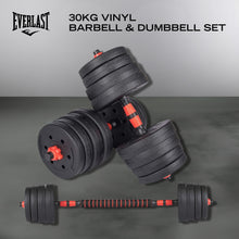 Load image into Gallery viewer, 30KG VINYL BARBELL & DUMBBELL SET
