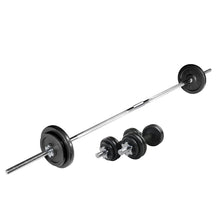 Load image into Gallery viewer, 50KG CAST IRON BARBELL & DUMBBELL SET