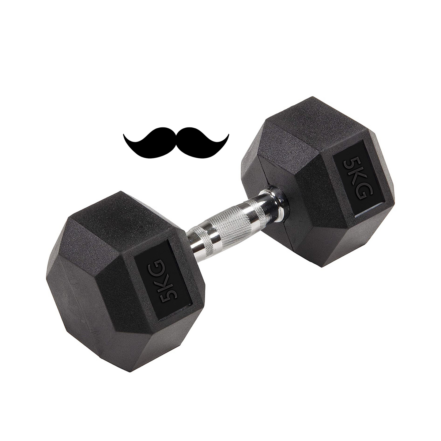 5KG RUBBER HEX DUMBBELL