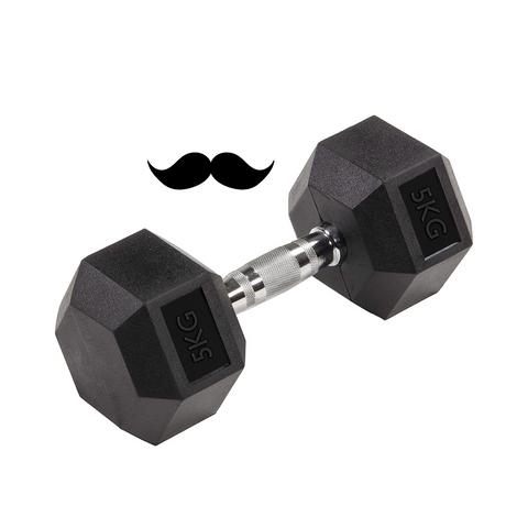 12.5KG RUBBER HEX DUMBBELL