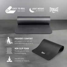 Load image into Gallery viewer, 10MM NBR FITNESS MAT - BLACK
