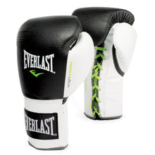 Load image into Gallery viewer, POWERLOCK PRO LACED TRAINING GLOVES - BLACK &amp; WHITE
