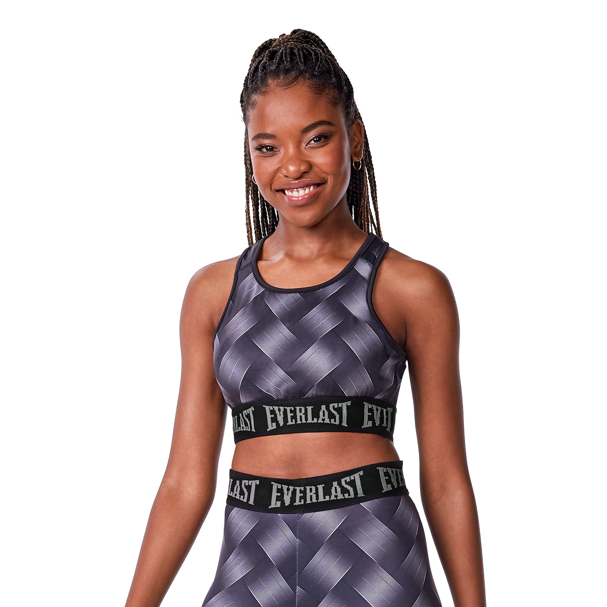 LADIES HIGH IMPACT SPORTS BRA - CARBON PRINT – Everlast South Africa