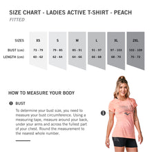 Load image into Gallery viewer, LADIES ACTIVE T-SHIRT - PEACH
